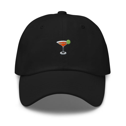 Cosmo Glass Hat – Embroidered Cosmo Cocktail Cap – Minimalist Cotton Dad Hat – Multiple Colors