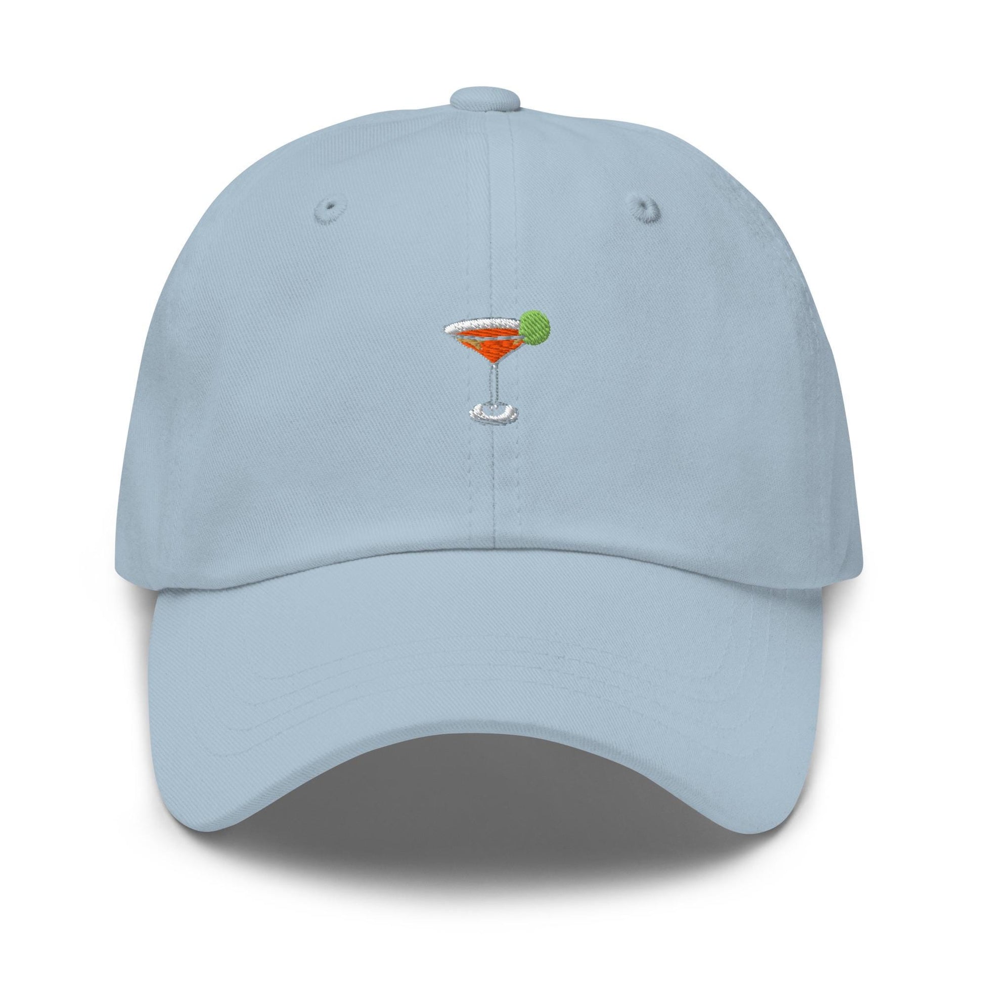 Cosmo Glass Hat – Embroidered Cosmo Cocktail Cap – Minimalist Cotton Dad Hat – Multiple Colors