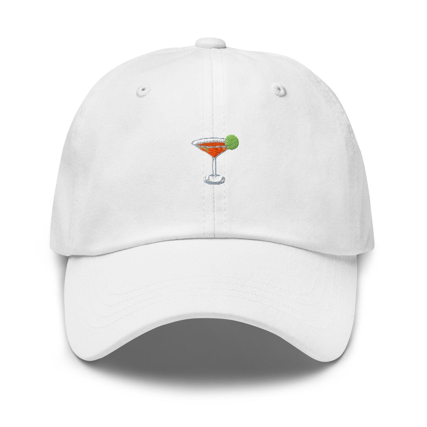 Cosmo Glass Hat – Embroidered Cosmo Cocktail Cap – Minimalist Cotton Dad Hat – Multiple Colors