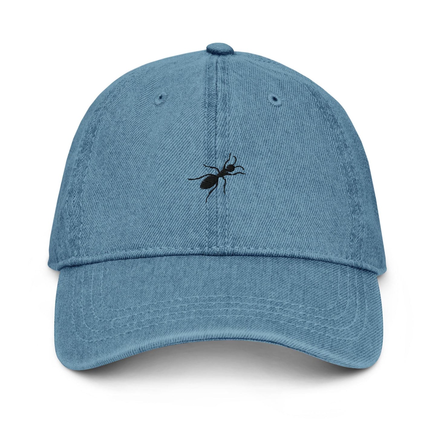 Ant Embroidered Denim Hat – Retro One Word Insect Hat, Funny Minimal Aesthetic Dad Cap