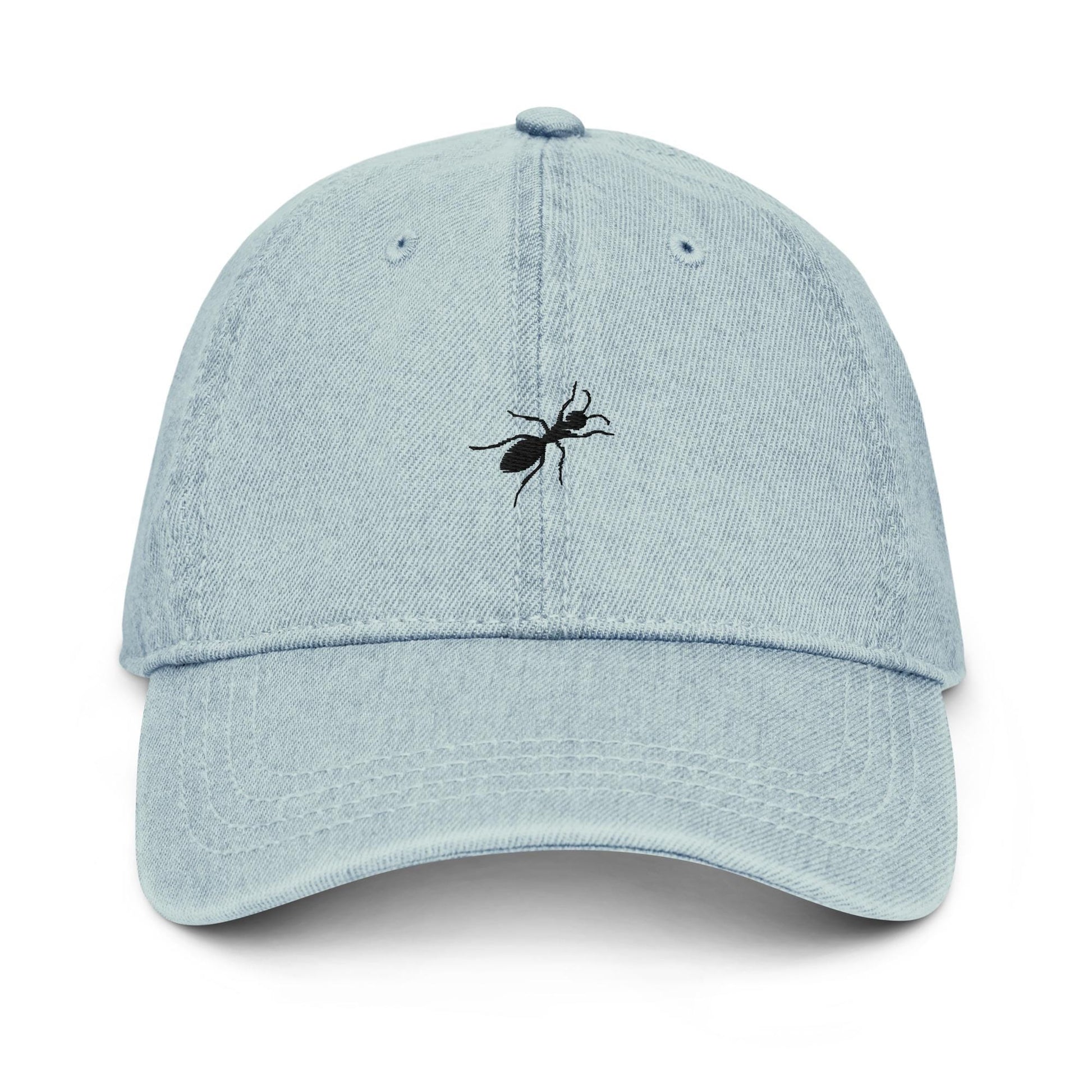 Ant Embroidered Denim Hat – Retro One Word Insect Hat, Funny Minimal Aesthetic Dad Cap
