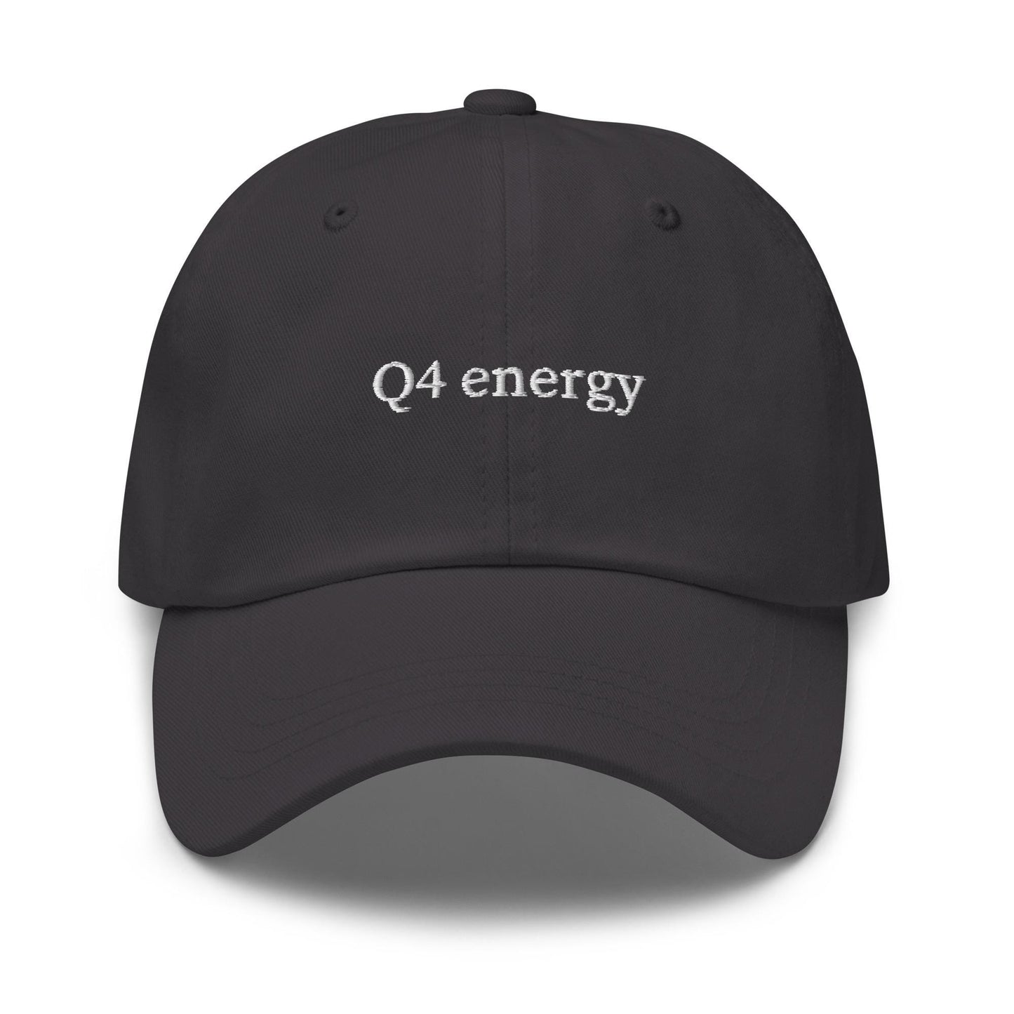 Q4 Energy Dad Hat – Embroidered End-of-Year Chaos Cap for Corporate Warriors