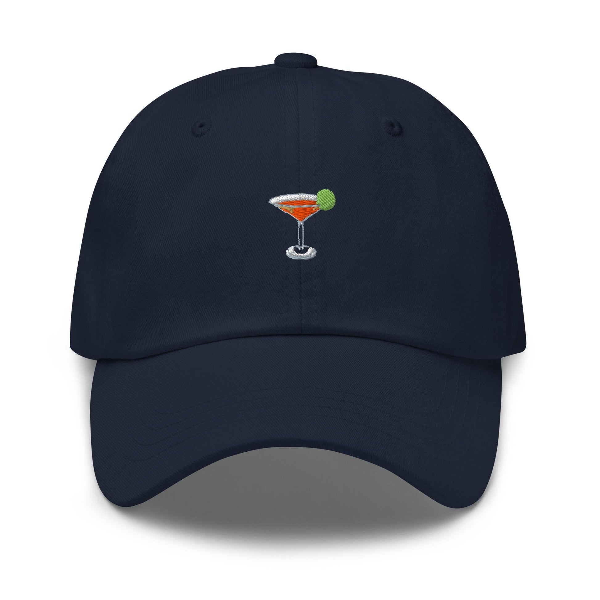 Cosmo Glass Hat – Embroidered Cosmo Cocktail Cap – Minimalist Cotton Dad Hat – Multiple Colors