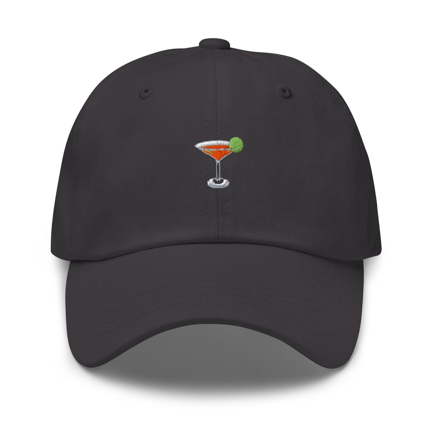 Cosmo Glass Hat – Embroidered Cosmo Cocktail Cap – Minimalist Cotton Dad Hat – Multiple Colors