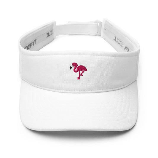 Lawn Flamingo Visor – Embroidered Flamingo Icon Flexfit Sport Visor