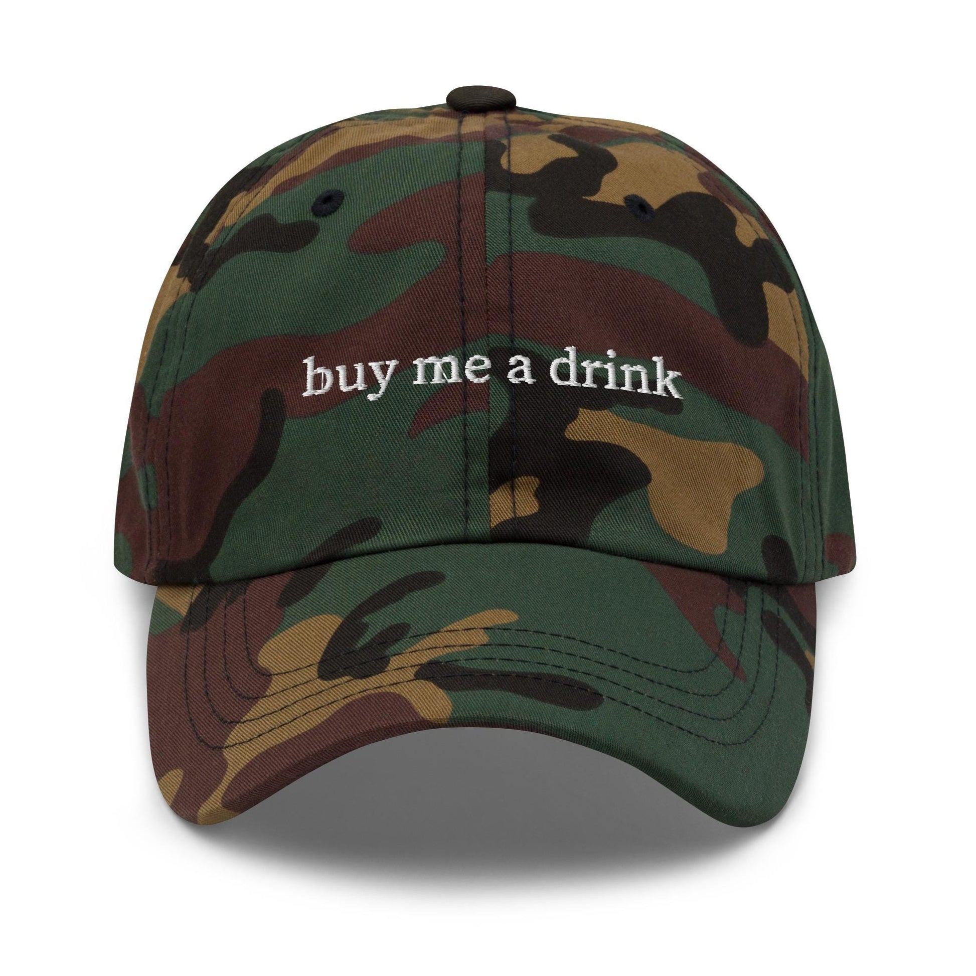 Buy Me a Drink Dad Hat – Flirty Embroidered Cotton Cap for Going Out, Bachelorettes, or Gifting