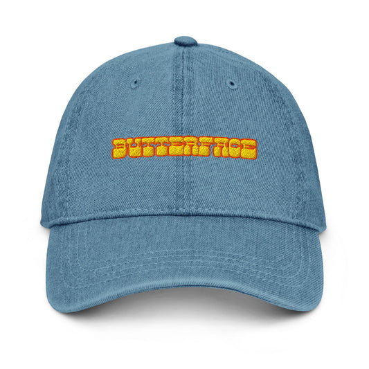 Butterface Dad Hat – Embroidered Bold Serif Hat for Ironic Foodie Girls and Snack Culture Icons