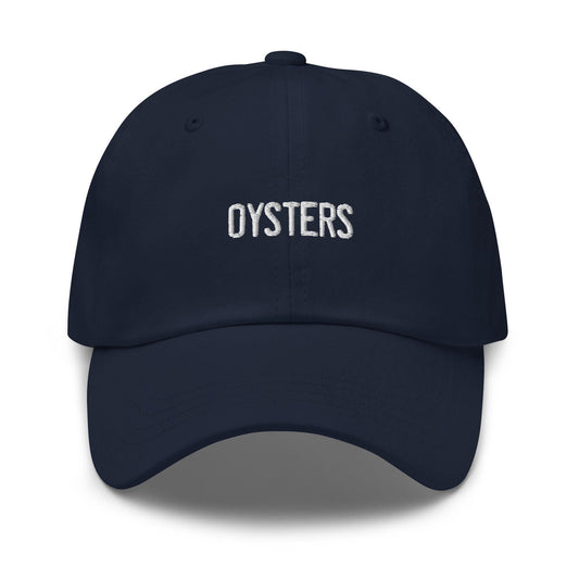 Oysters Embroidered Dad Hat – Coastal Chic Hat, Minimalist Seafood Cap, Beach Trip Aesthetic