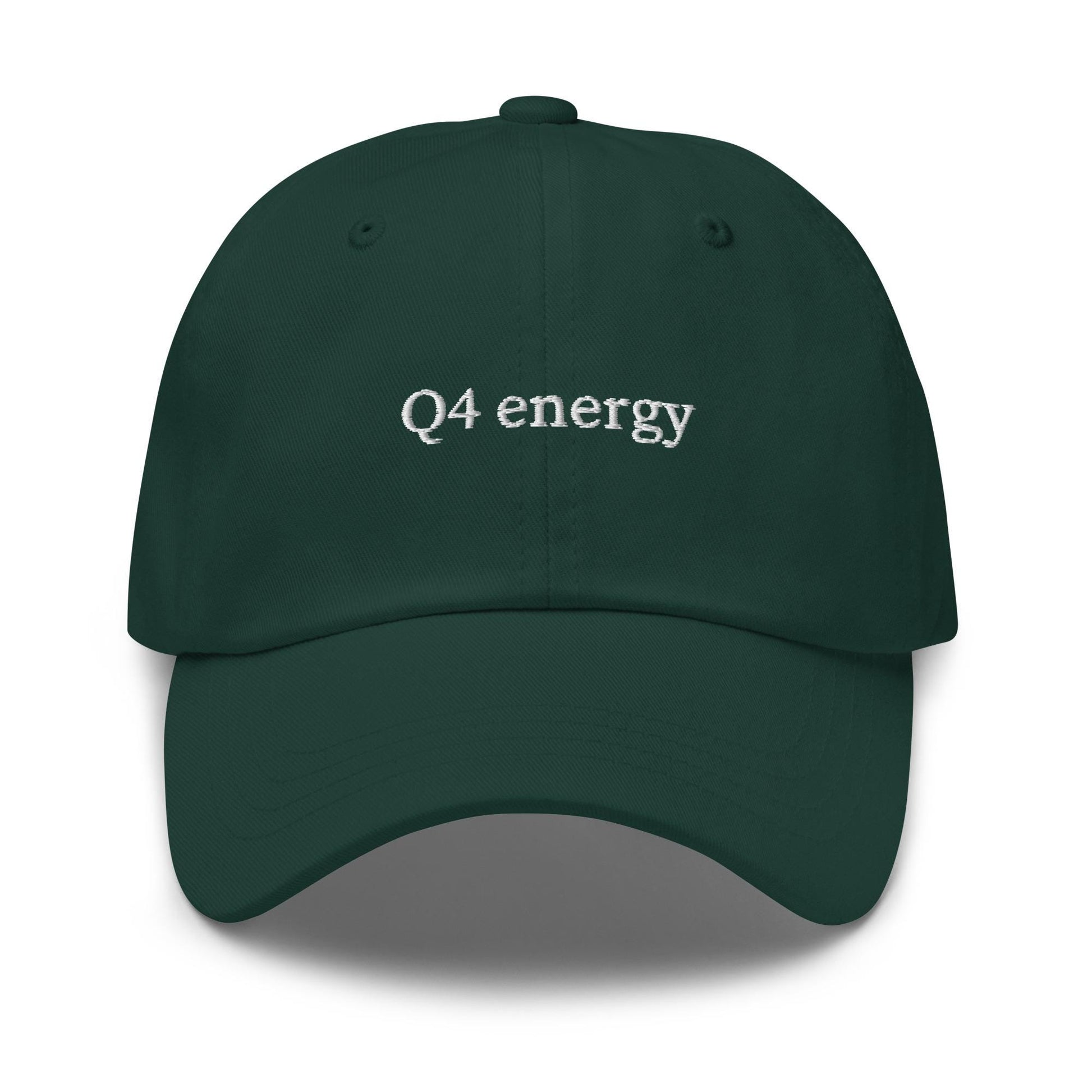 Q4 Energy Dad Hat – Embroidered End-of-Year Chaos Cap for Corporate Warriors