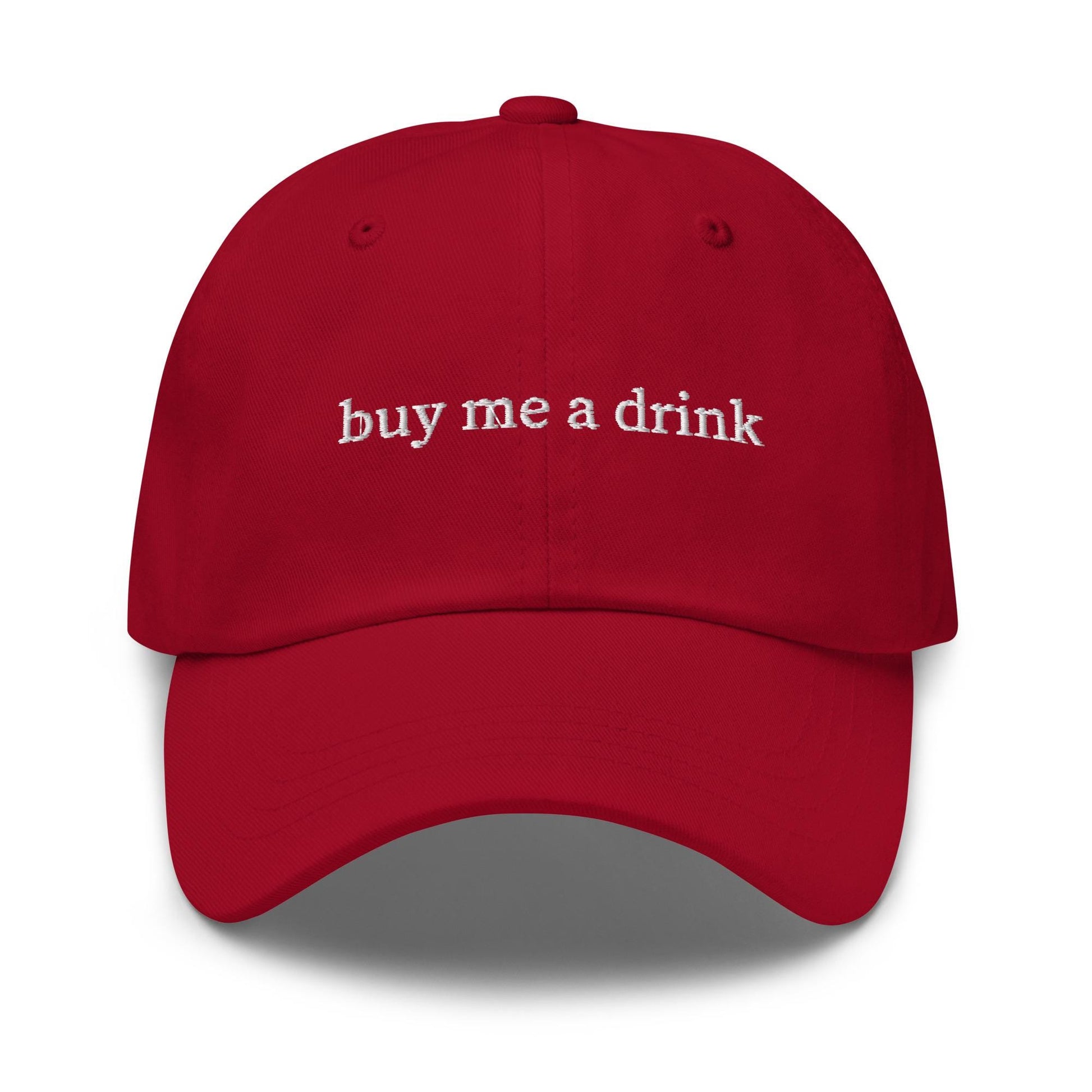 Buy Me a Drink Dad Hat – Flirty Embroidered Cotton Cap for Going Out, Bachelorettes, or Gifting