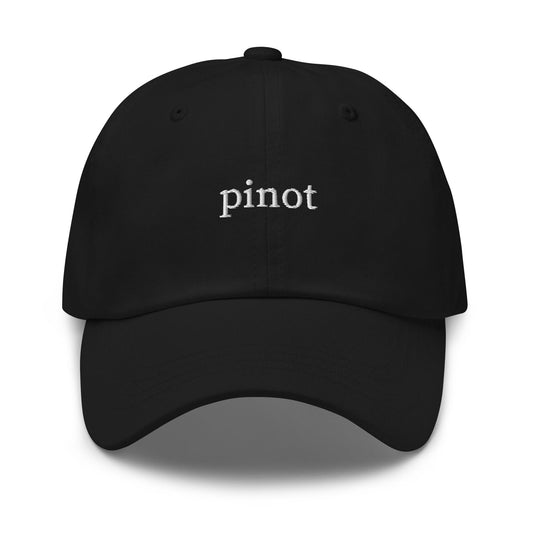 Pinot – Embroidered Minimalist Wine Hat for Red Lovers, Sad Girls & Dry Humor Icons