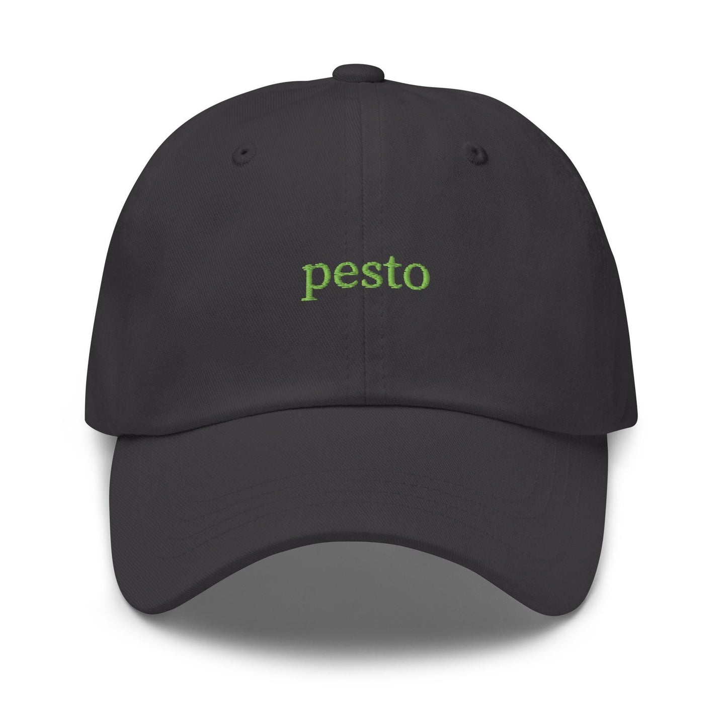 Pesto – Embroidered Denim Dad Hat for Pasta Lovers, Foodie Icons & Sauce Enthusiasts