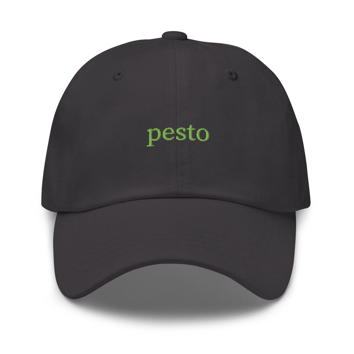Pesto – Embroidered Denim Dad Hat for Pasta Lovers, Foodie Icons & Sauce Enthusiasts