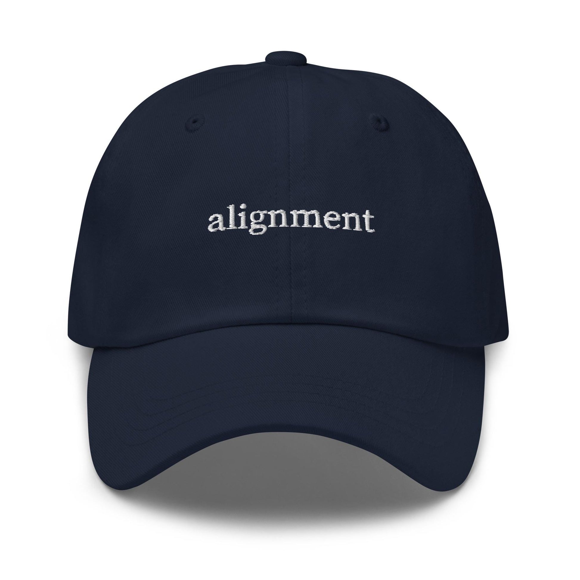 Alignment Embroidered Dad Hat: Funny Corporate Gift for Tech Bros