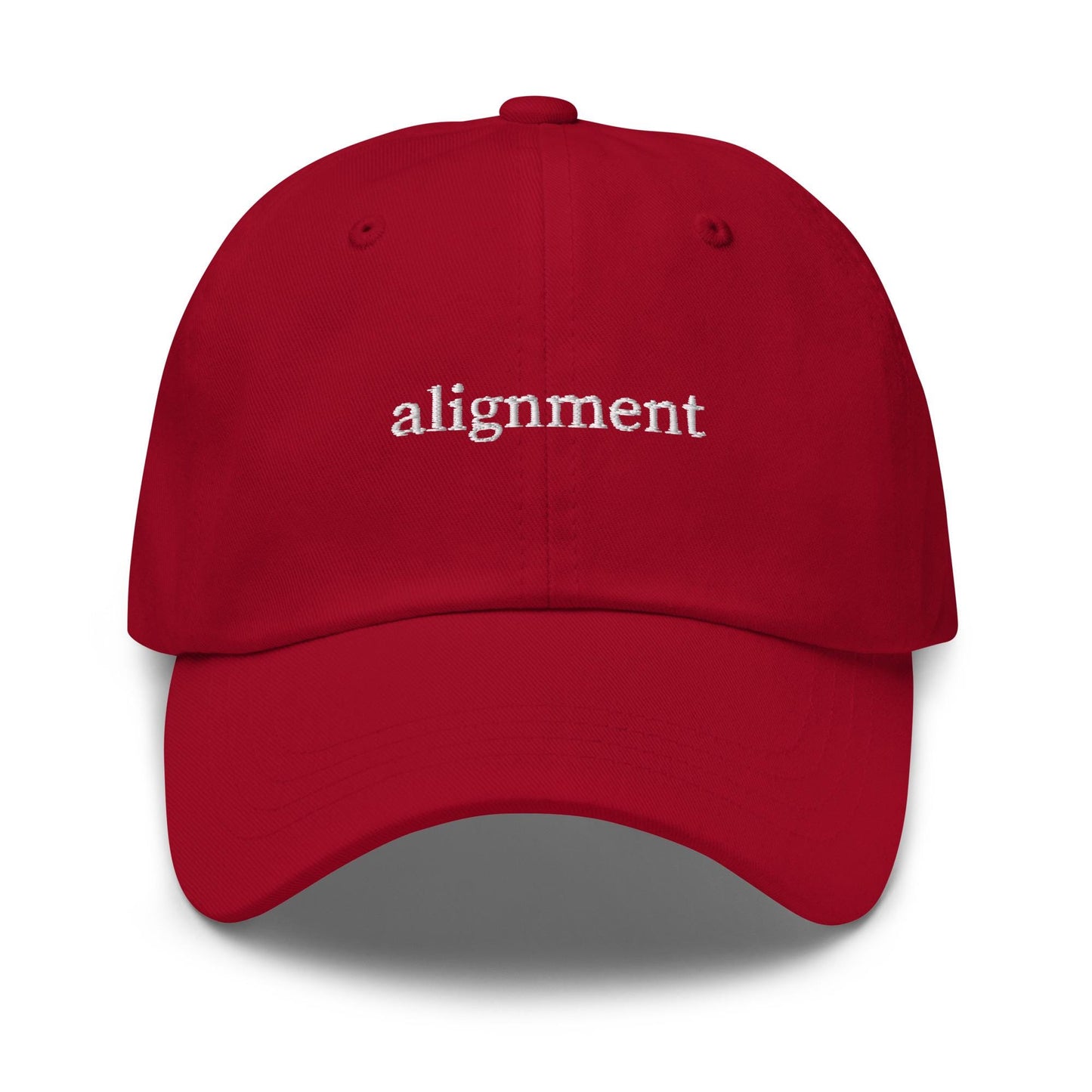 Alignment Embroidered Dad Hat: Funny Corporate Gift for Tech Bros