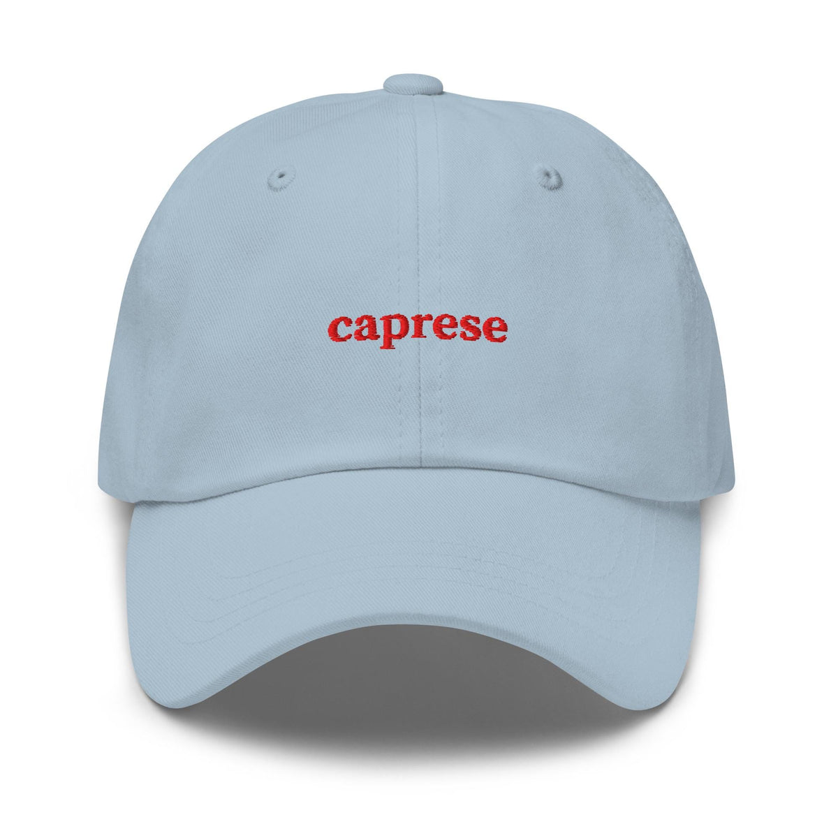 Caprese – Embroidered Minimalist Foodie Dad Hat, Tomato Basil Energy, Custom Thread Colors