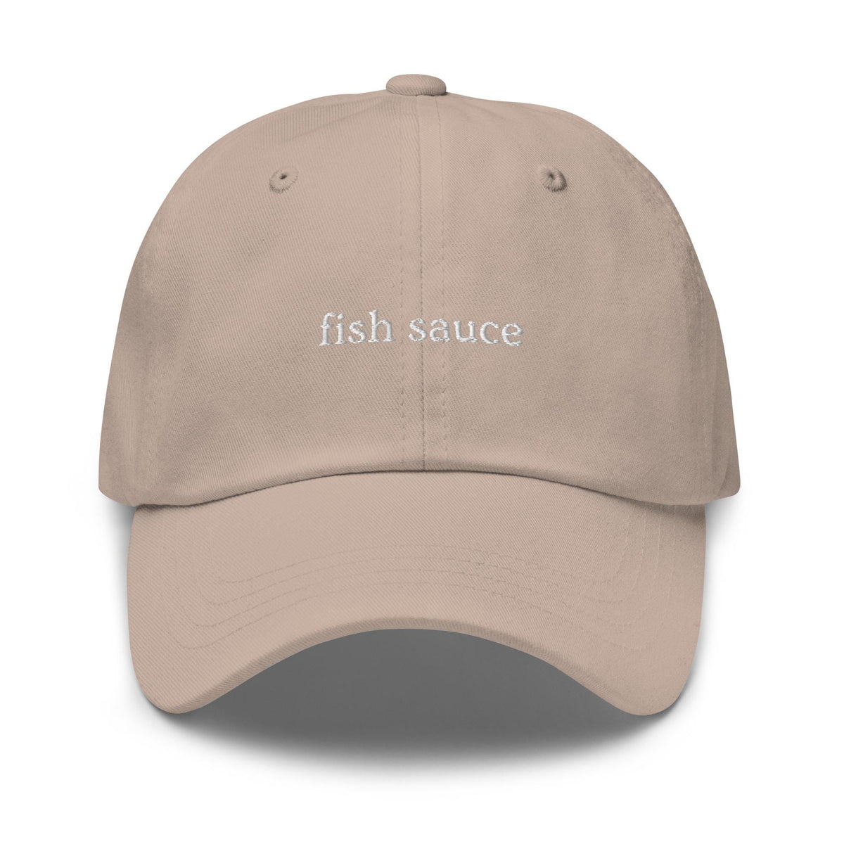 Fish Sauce – Embroidered Dad Hat, Minimalist Foodie Cap, Umami Lover Gift, Custom Thread Colors