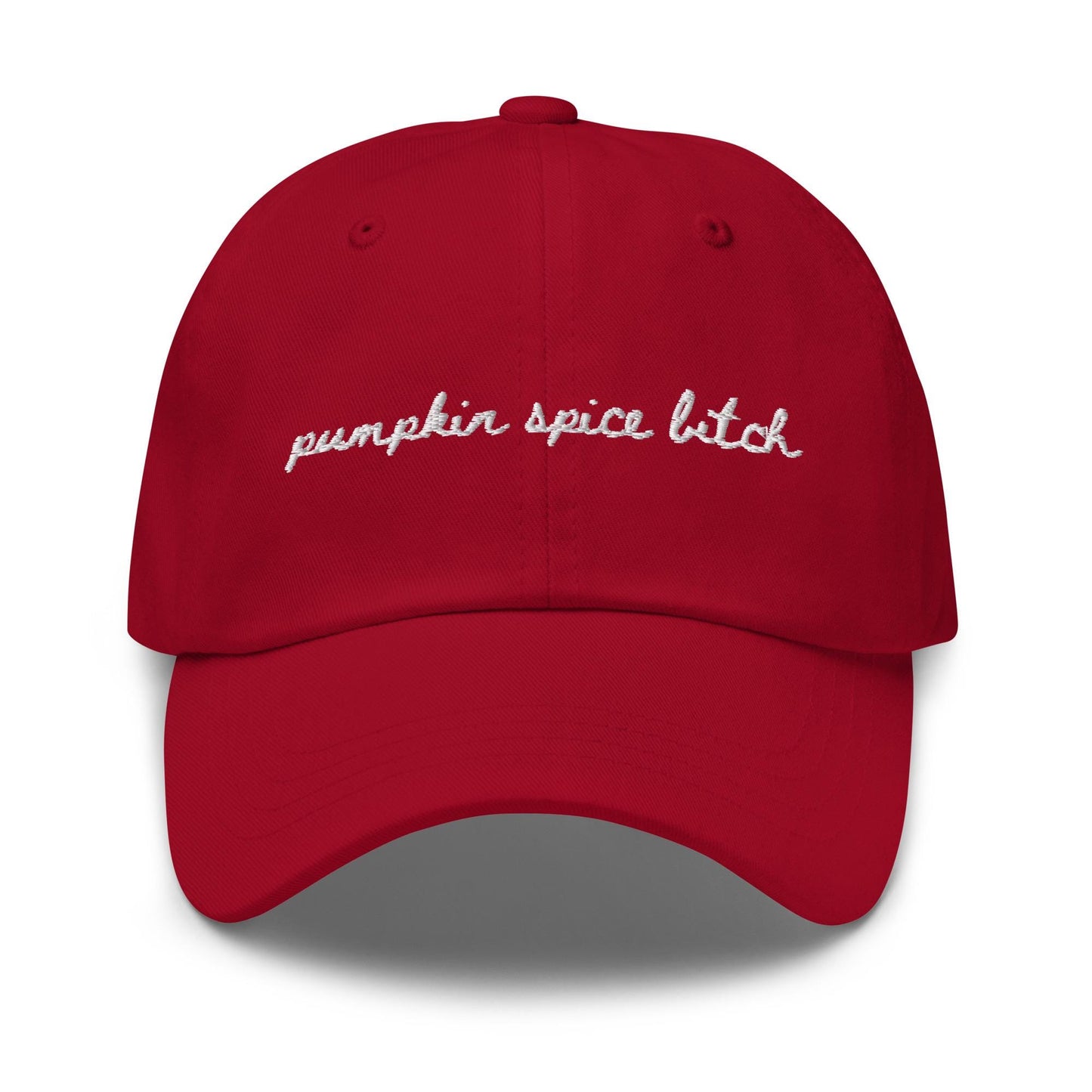 Pumpkin Spice Bitch – Embroidered Dad Hat, Funny Fall Coffee Cap, Custom Thread Colors