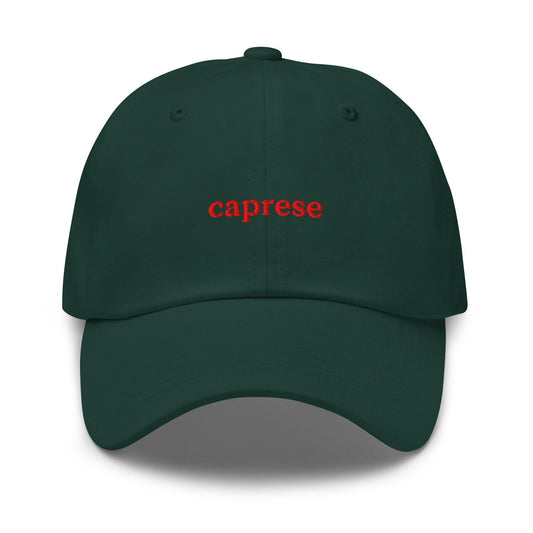 Caprese – Embroidered Minimalist Foodie Dad Hat, Tomato Basil Energy, Custom Thread Colors
