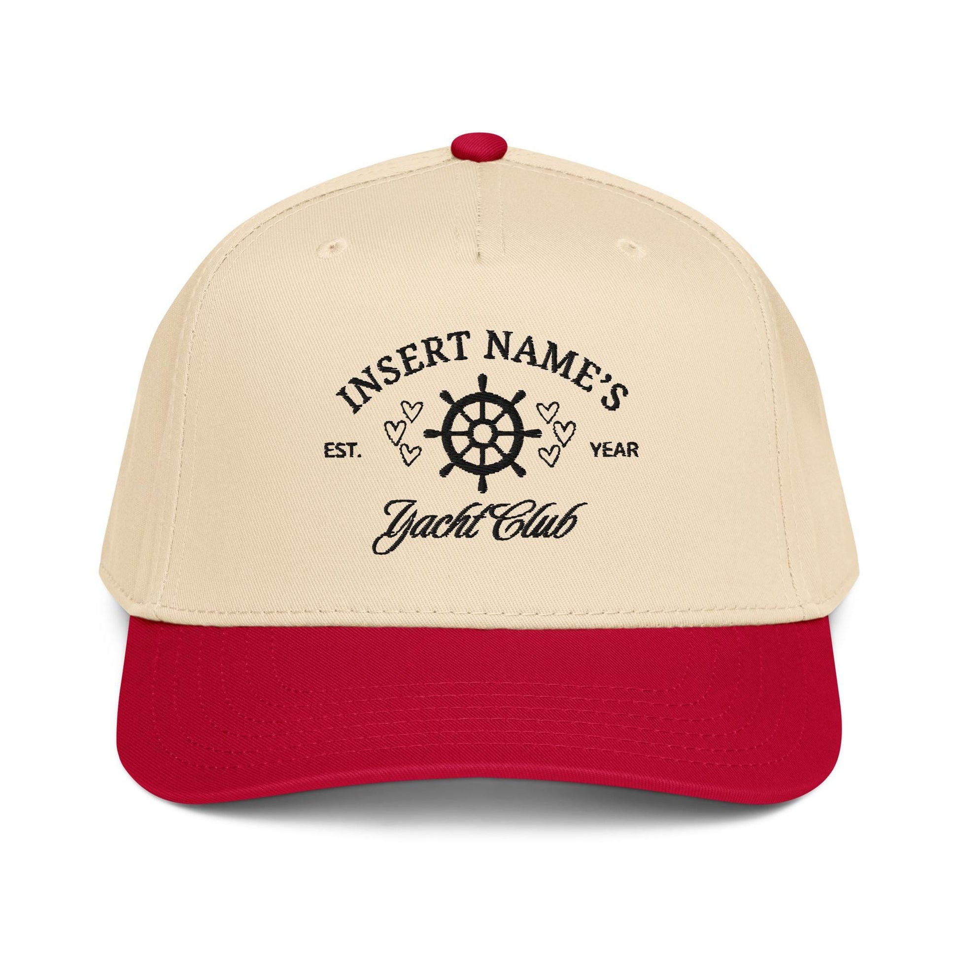 Yacht Club Custom Embroidered 5 Panel Baseball Cap