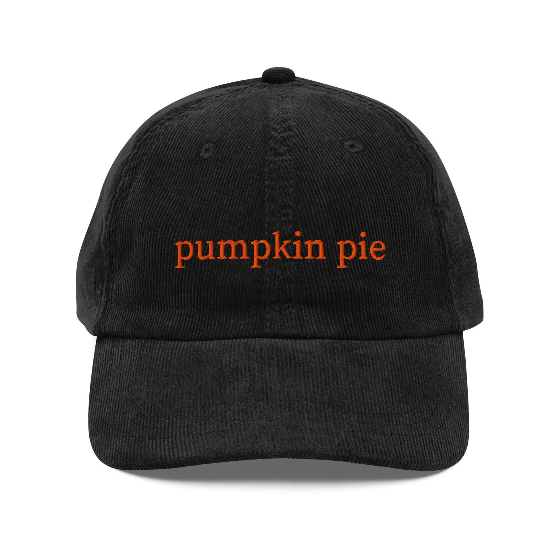 Pumpkin Pie Corduroy Hat Embroidered Dad Cap