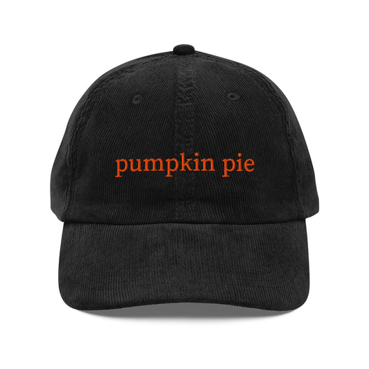 Pumpkin Pie Corduroy Hat Embroidered Dad Cap