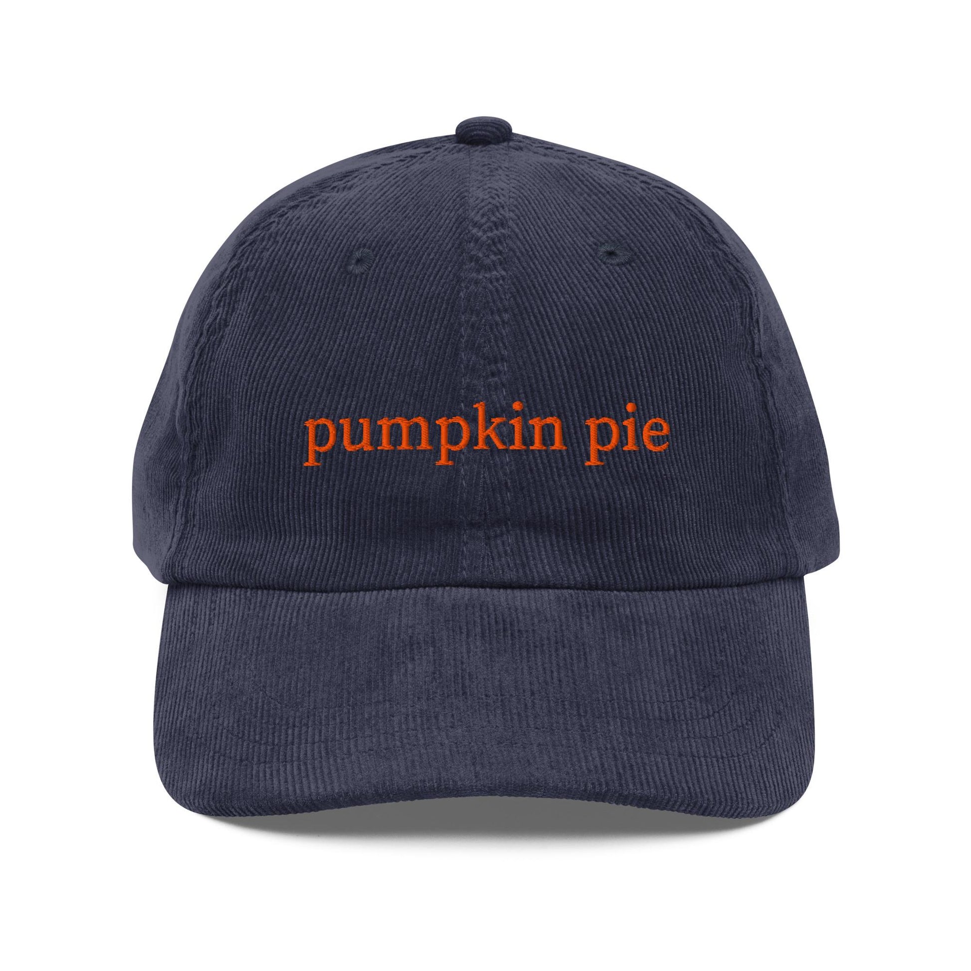 Pumpkin Pie Corduroy Hat Embroidered Dad Cap