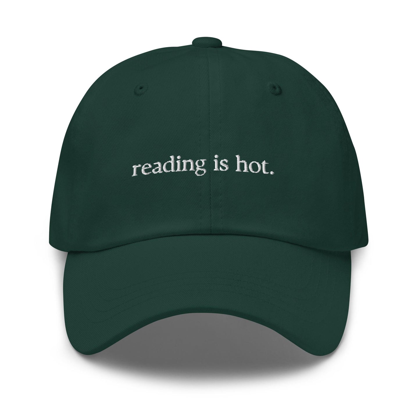 Reading is Hot Hat - For Bookworms, Book Fans and Readers - Cotton embroidered Cap
