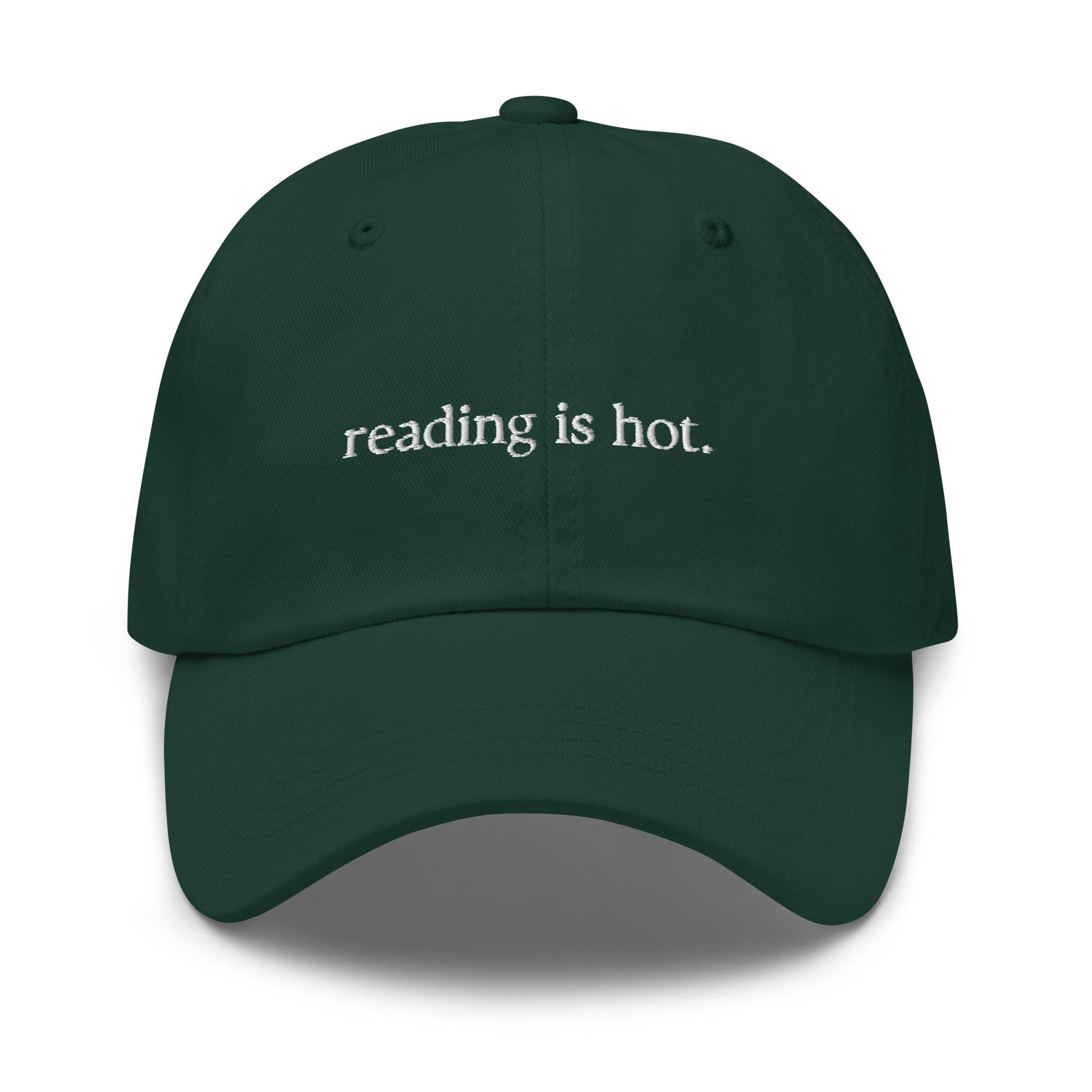 Reading is Hot Hat - For Bookworms, Book Fans and Readers - Cotton embroidered Cap
