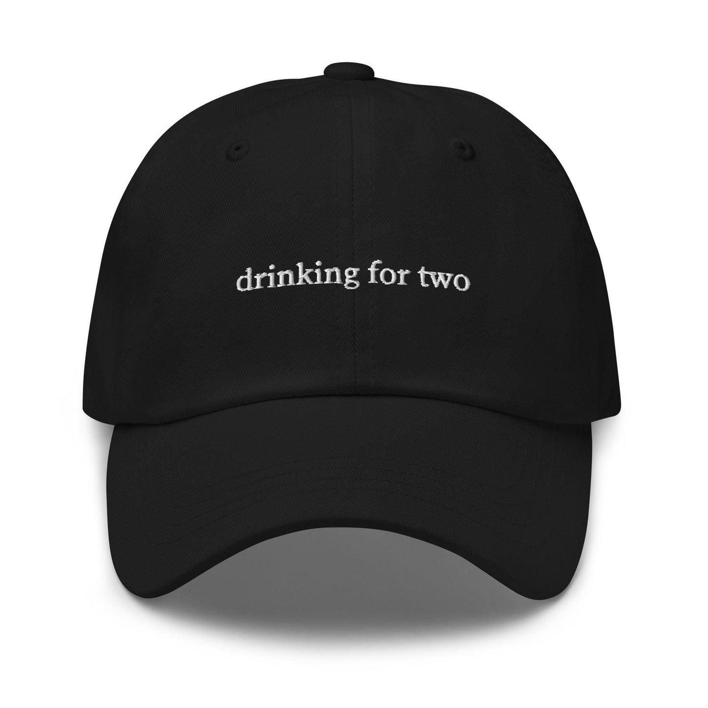 Drinking for Two – Embroidered Funny Dad Hat for Parties & Expecting Dads, Minimal Cotton Cap