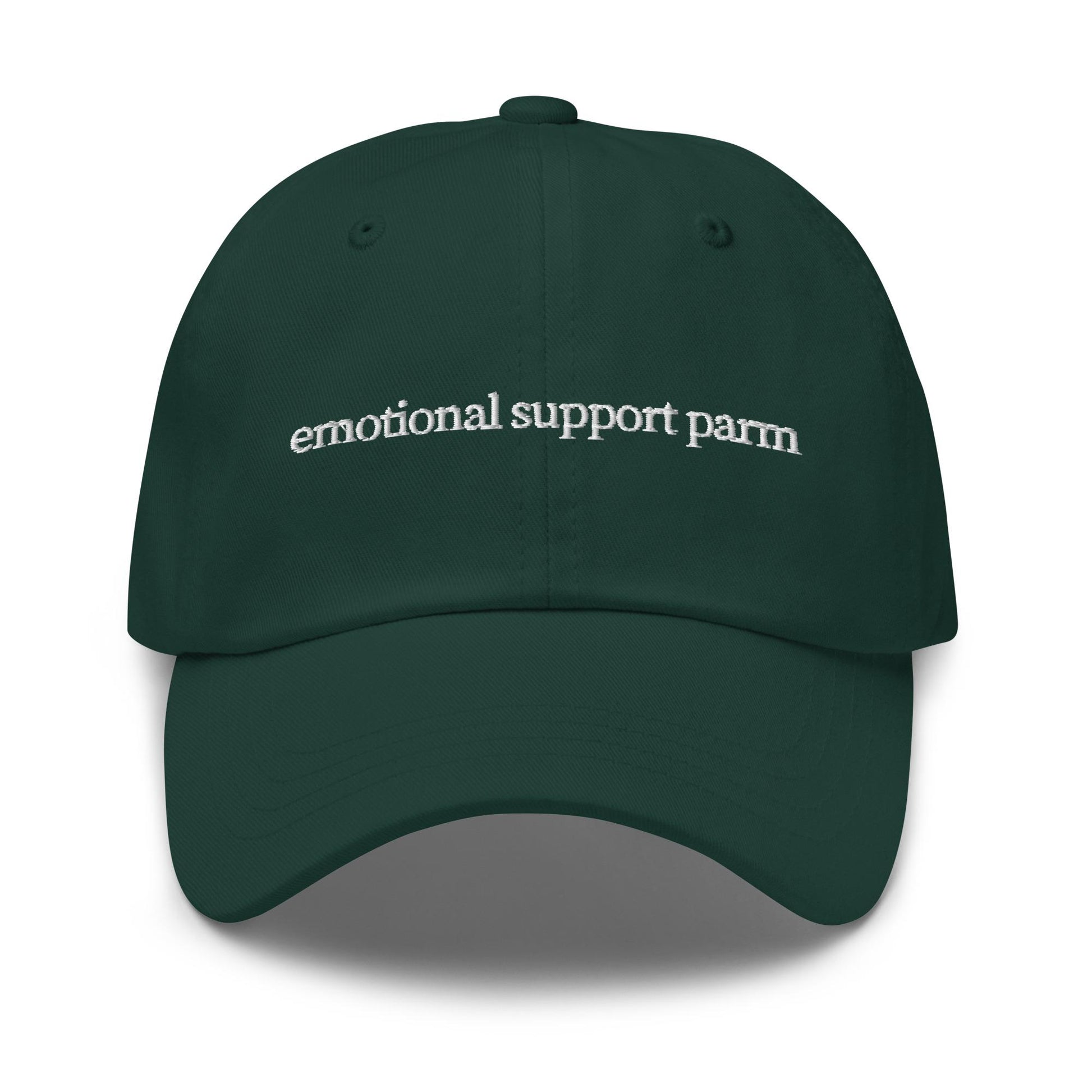 Emotional Support Parm – Embroidered Funny Pasta Lover Hat, Minimalist Cotton Dad Cap