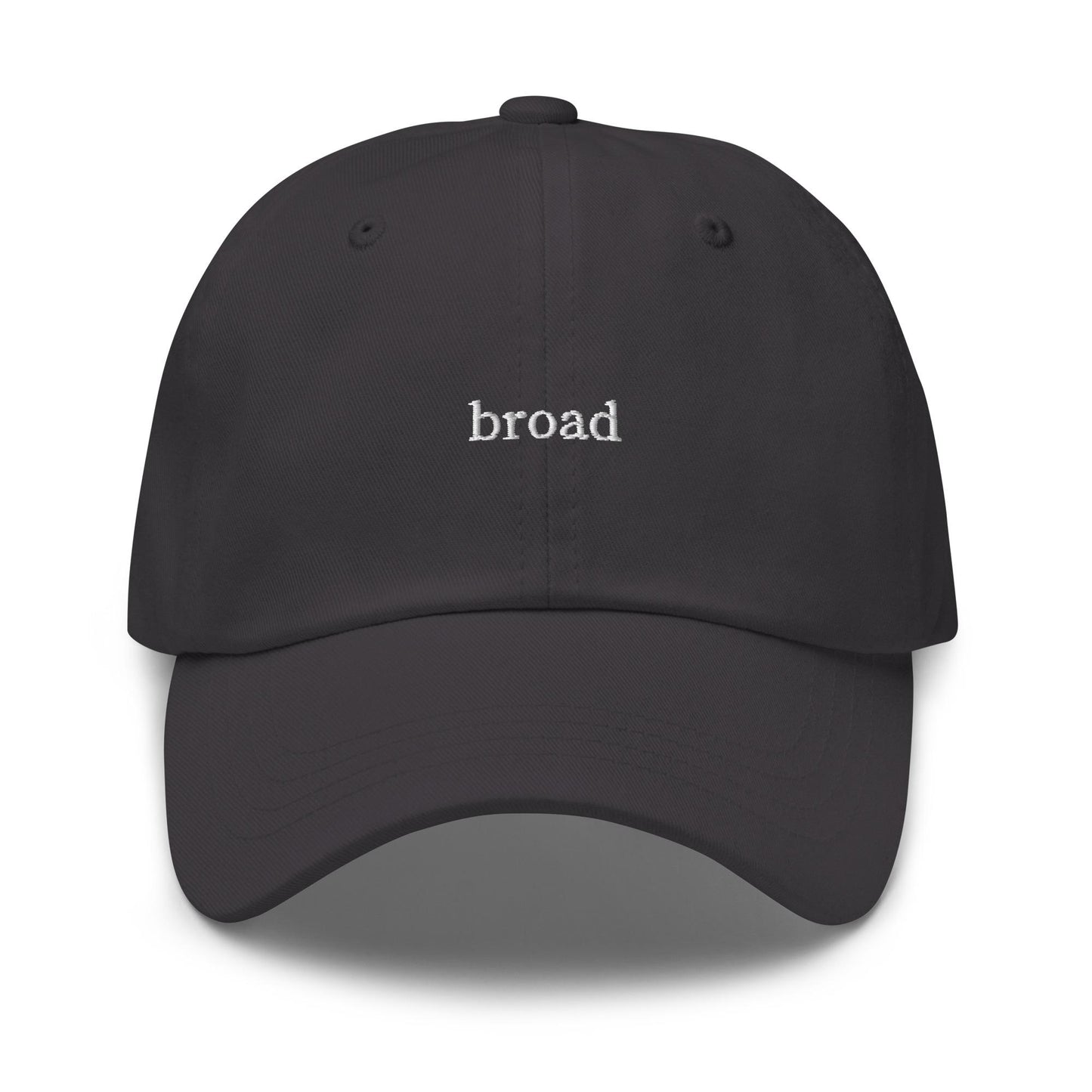 Broad – Embroidered Minimalist Dad Hat, Retro New York Slang Cap, Custom Thread Colors
