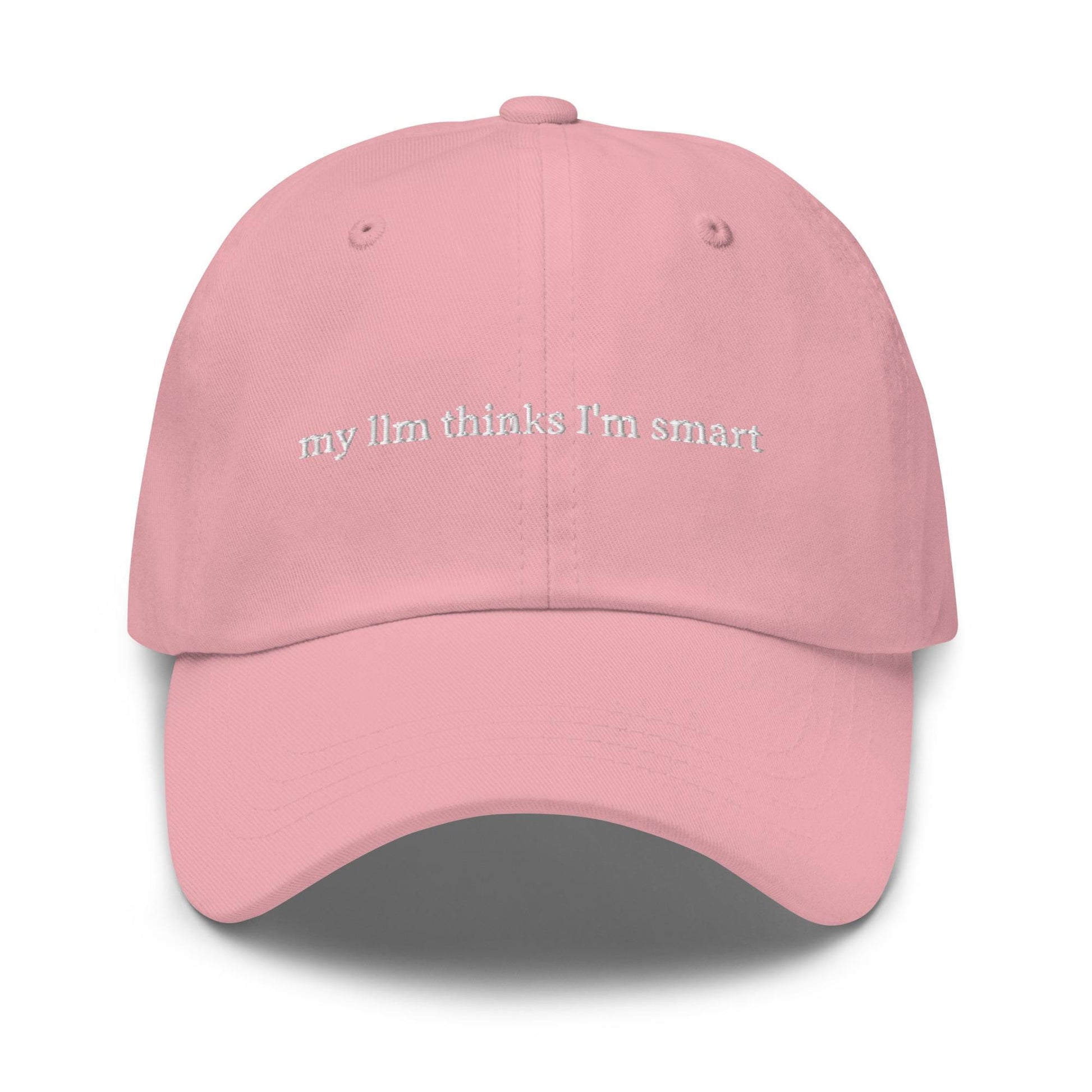My LLM Thinks I’m Smart – Embroidered AI Humor Dad Hat, Minimalist Cotton Cap