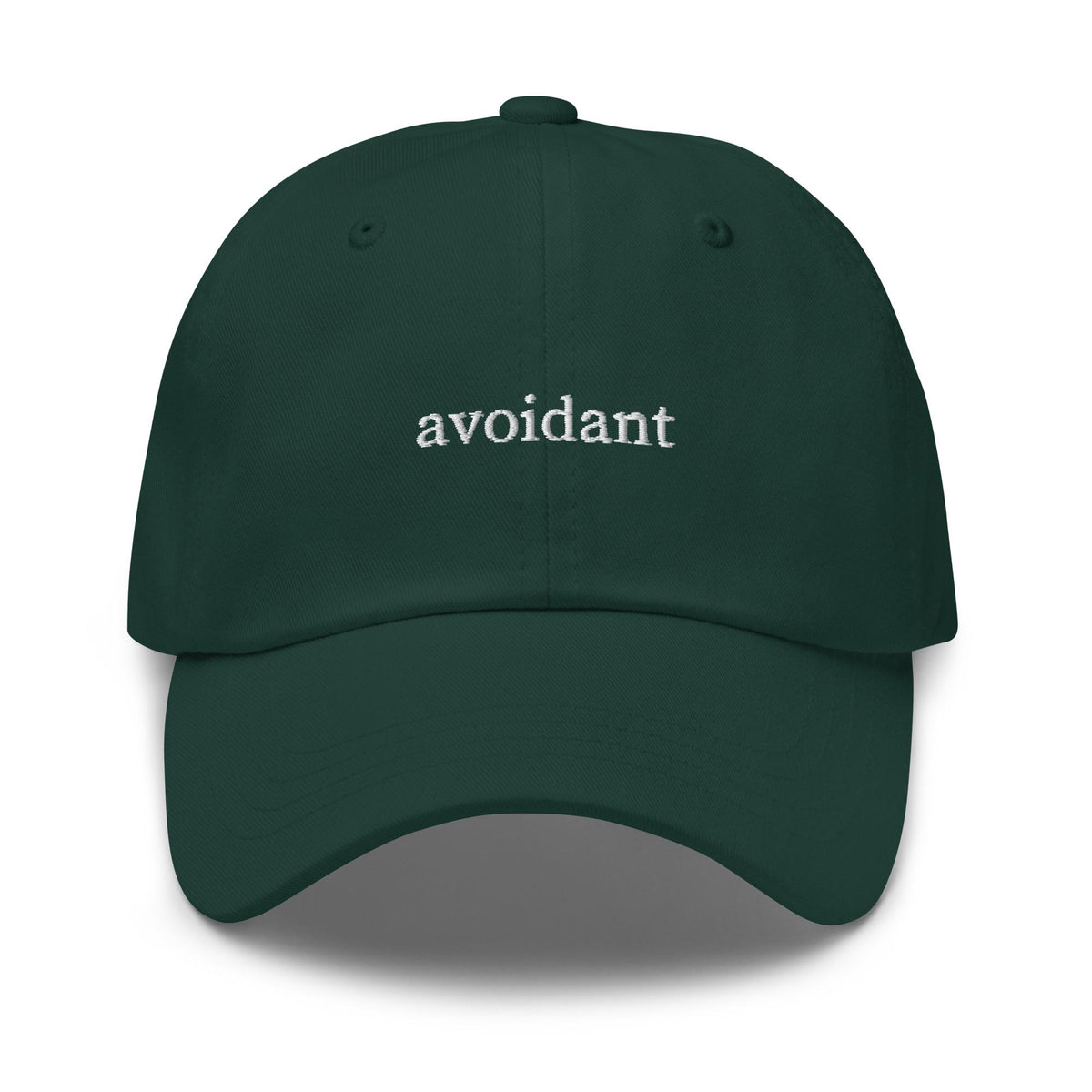 Avoidant – Embroidered Dad Hat for Dating Humor, Red Flag Gift, Funny Valentine Cotton Cap