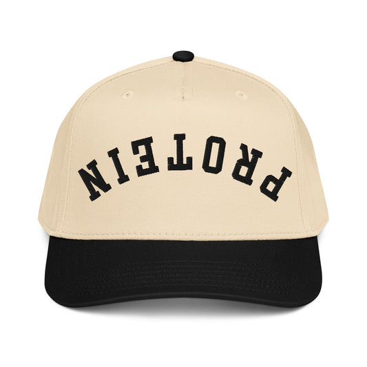Upside Down Protein Hat – Funny Gym Gift, Fitness Aesthetic, Two Tone Snapback Cap