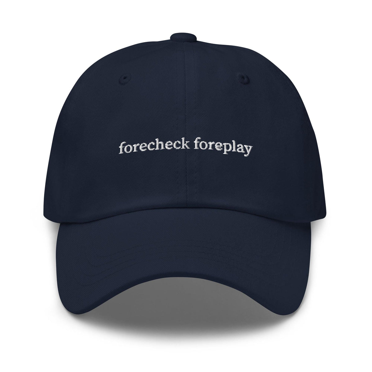 Forecheck Foreplay – Embroidered Dad Hat for Hockey Romance Gift, Spicy BookTok, WAG Aesthetic Cotton Cap