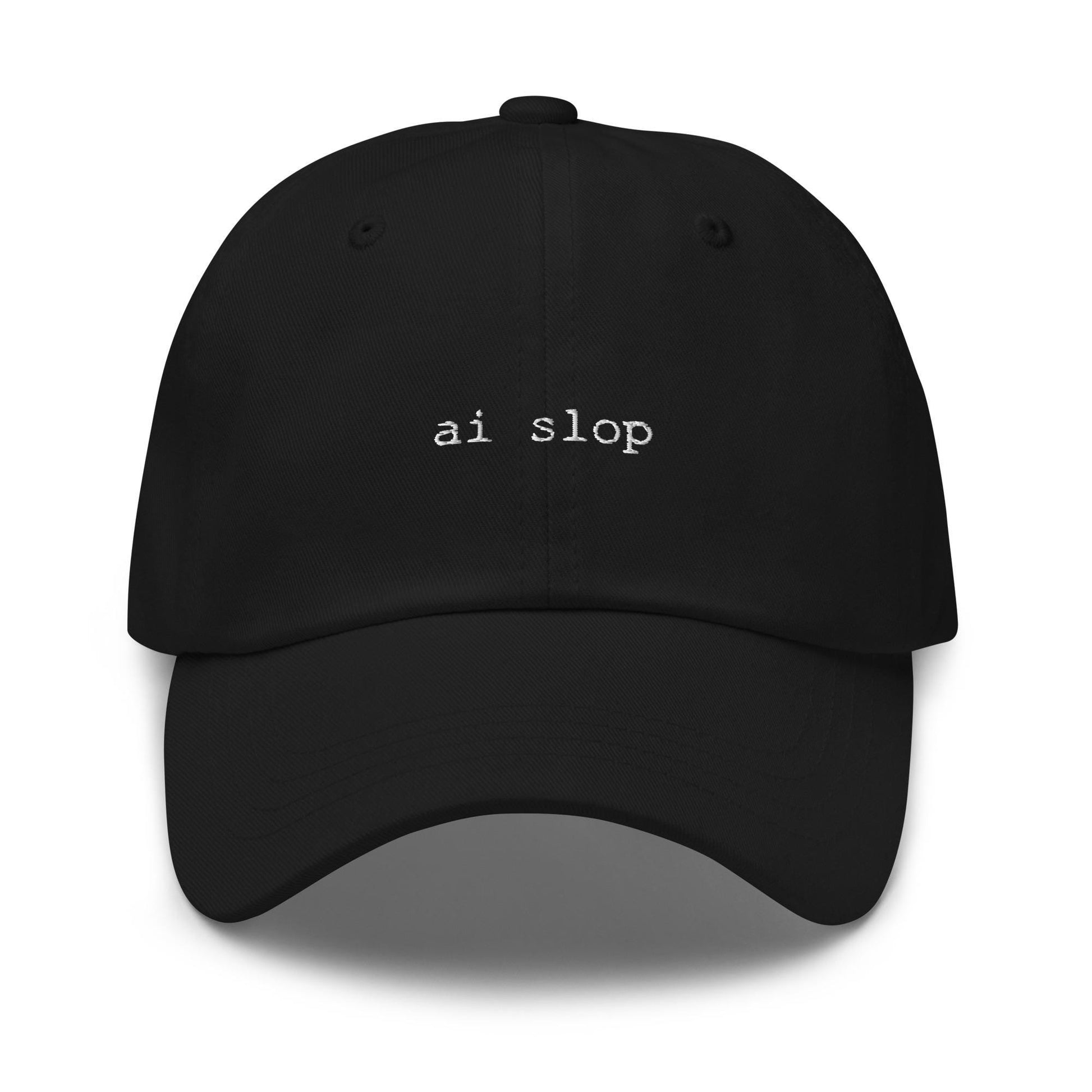 AI Slop – Embroidered Dad Hat for Dead Internet Theory, Generative Art Critic, Tech Humor Cotton Cap