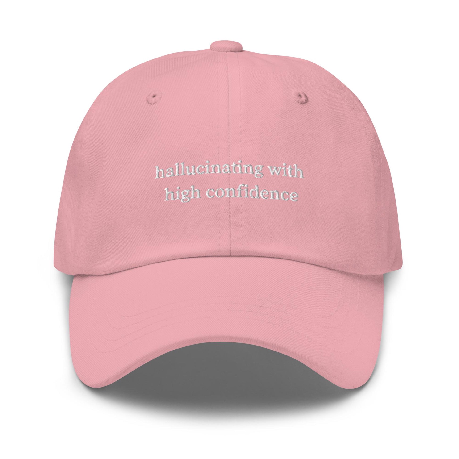 Hallucinating With High Confidence Hat – Funny AI Tech Worker Cap, Developer Humor, Corporate Dad Hat