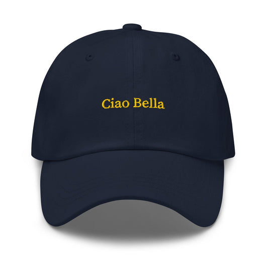 Ciao Bella Cotton Embroidered Adjustable Hat - Minimalist Serif