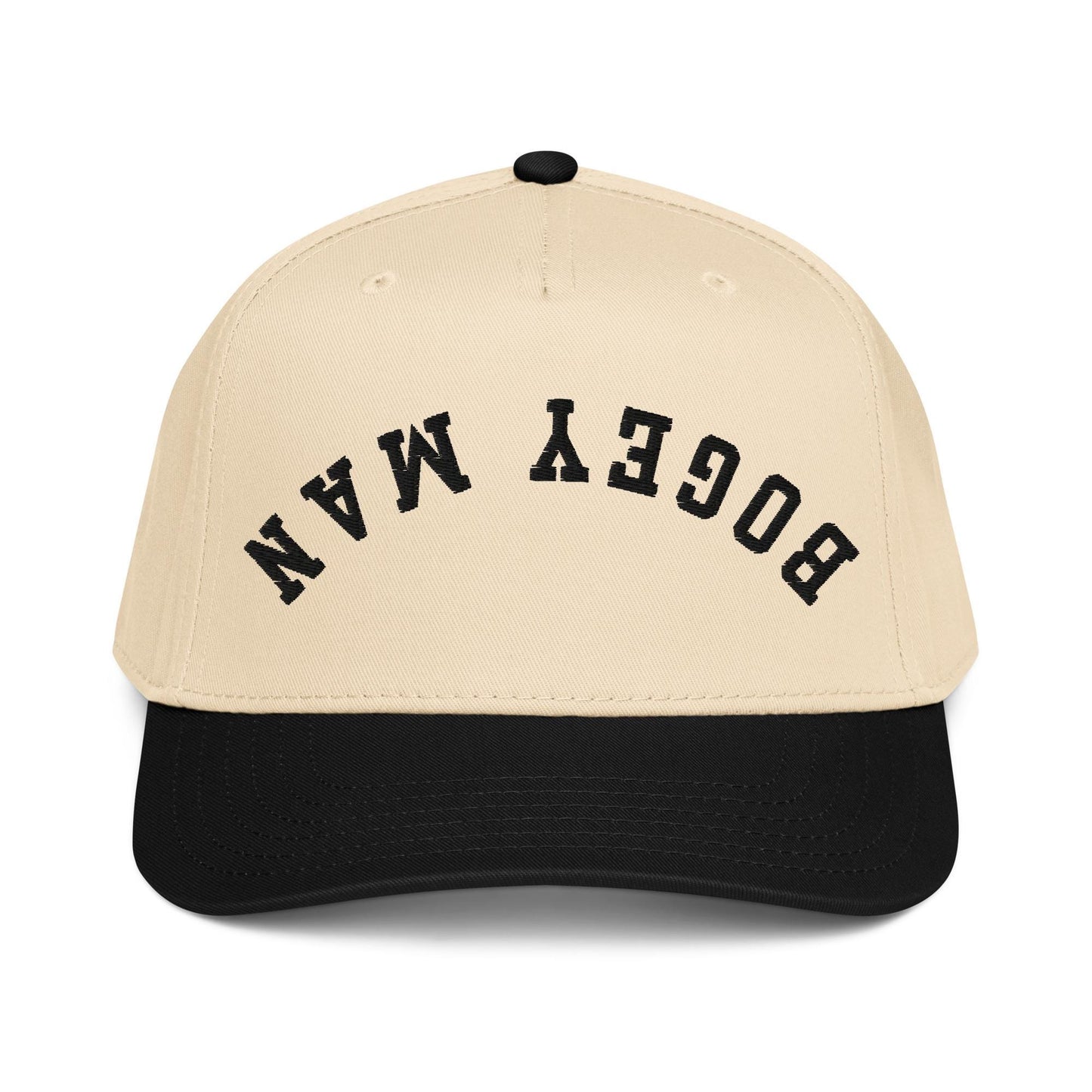 Bogey Man Upside Down Snapback - Funny Golf Hat, Two Tone Cap