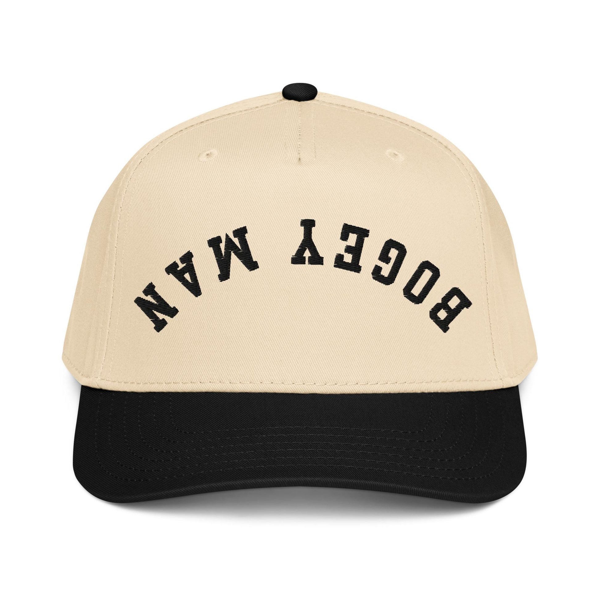 Bogey Man Upside Down Snapback - Funny Golf Hat, Two Tone Cap