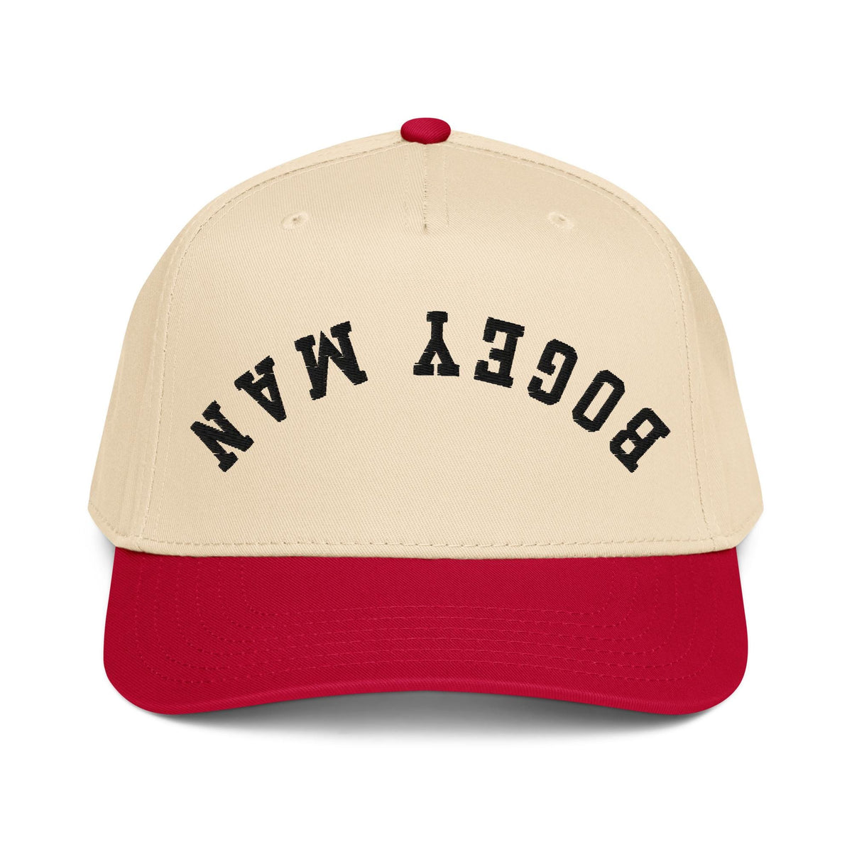 Bogey Man Upside Down Snapback - Funny Golf Hat, Two Tone Cap