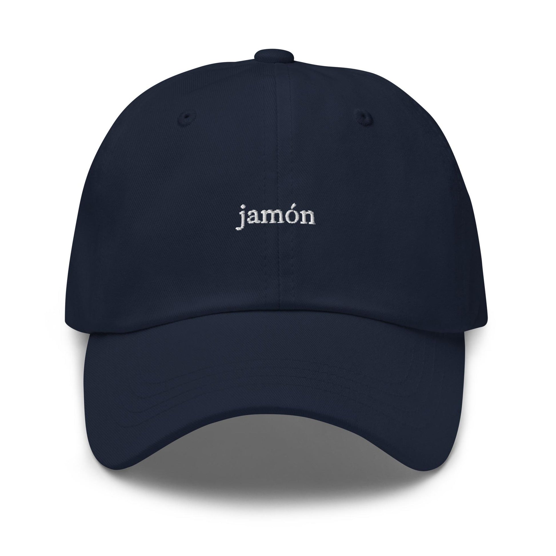 Jamón Cotton Embroidered Adjustable Hat - Minimalist Foodie Cap
