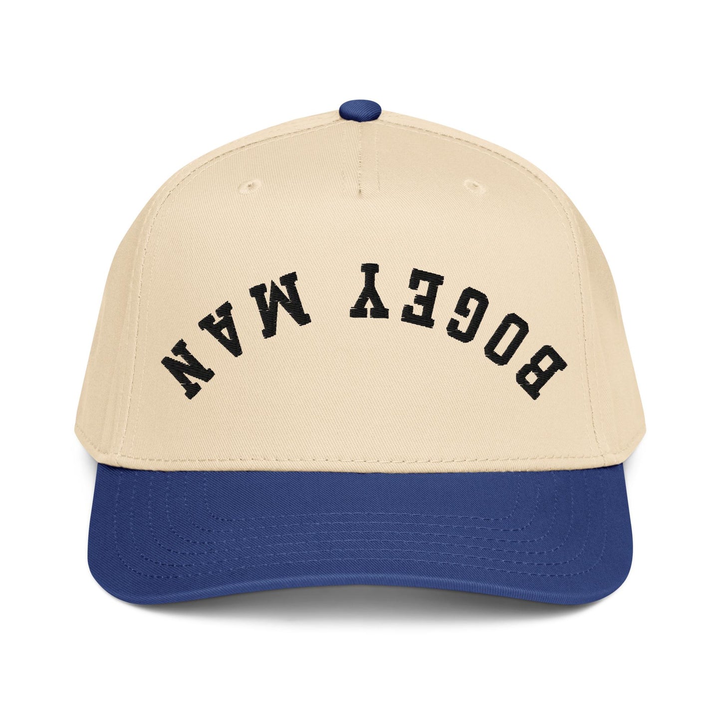 Bogey Man Upside Down Snapback - Funny Golf Hat, Two Tone Cap