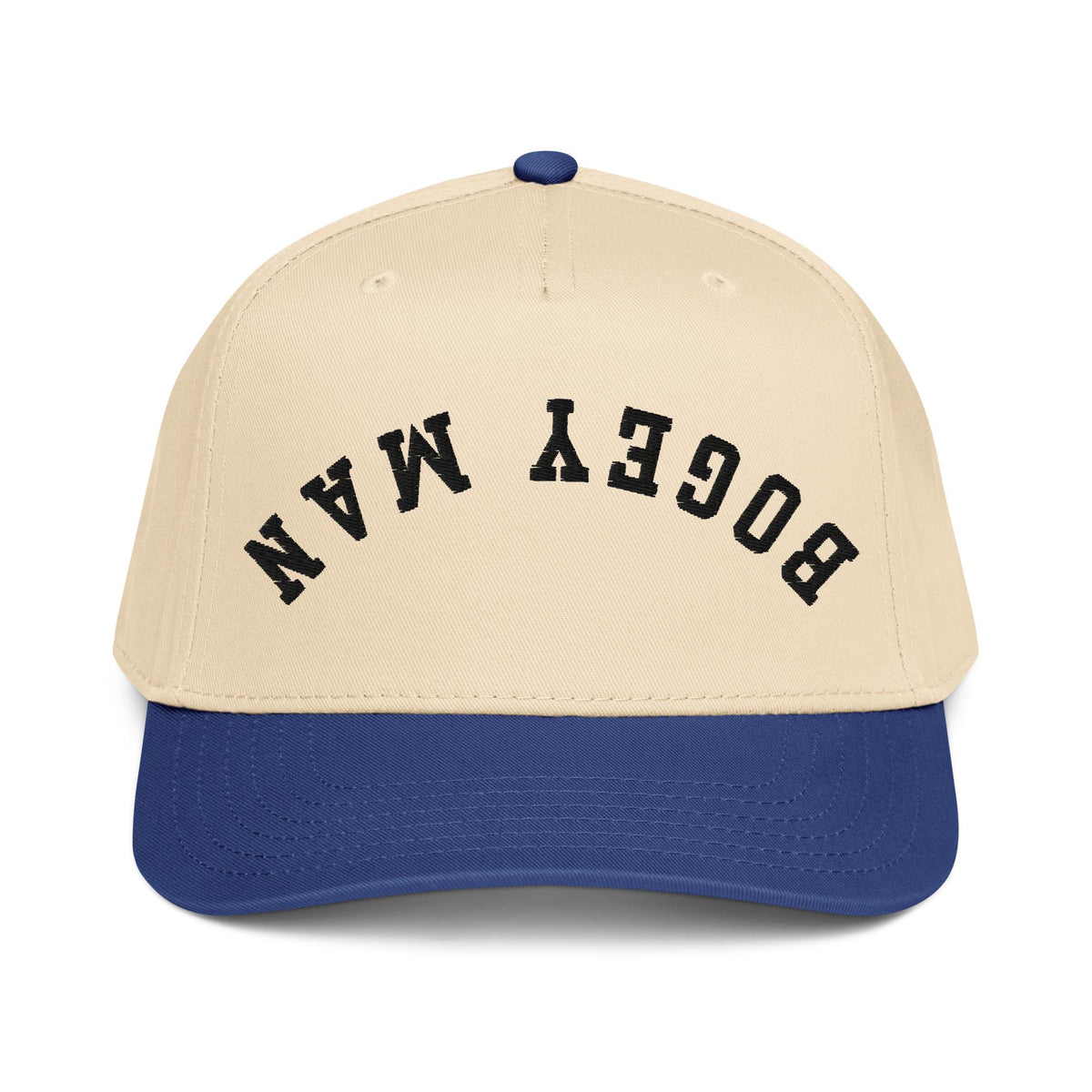 Bogey Man Upside Down Snapback - Funny Golf Hat, Two Tone Cap