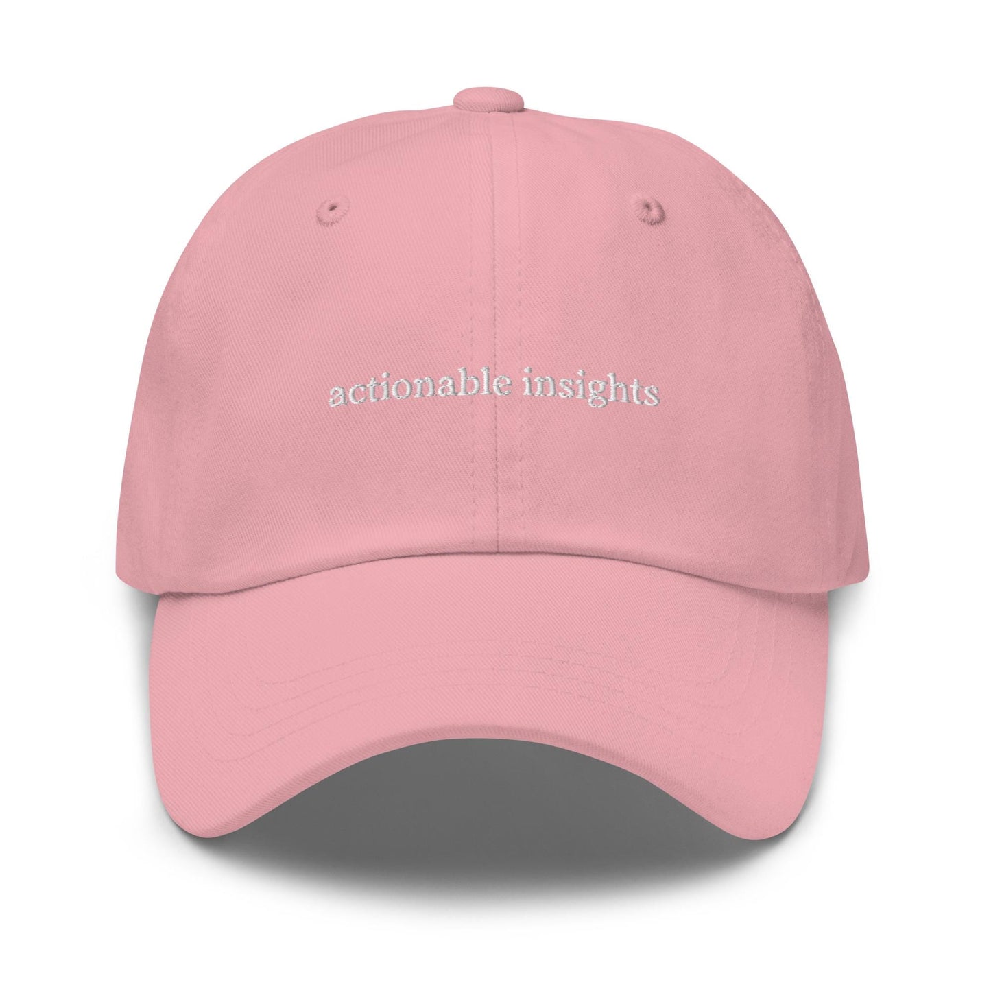 Actionable Insights Cotton Embroidered Hat - Funny Corporate Tech Cap