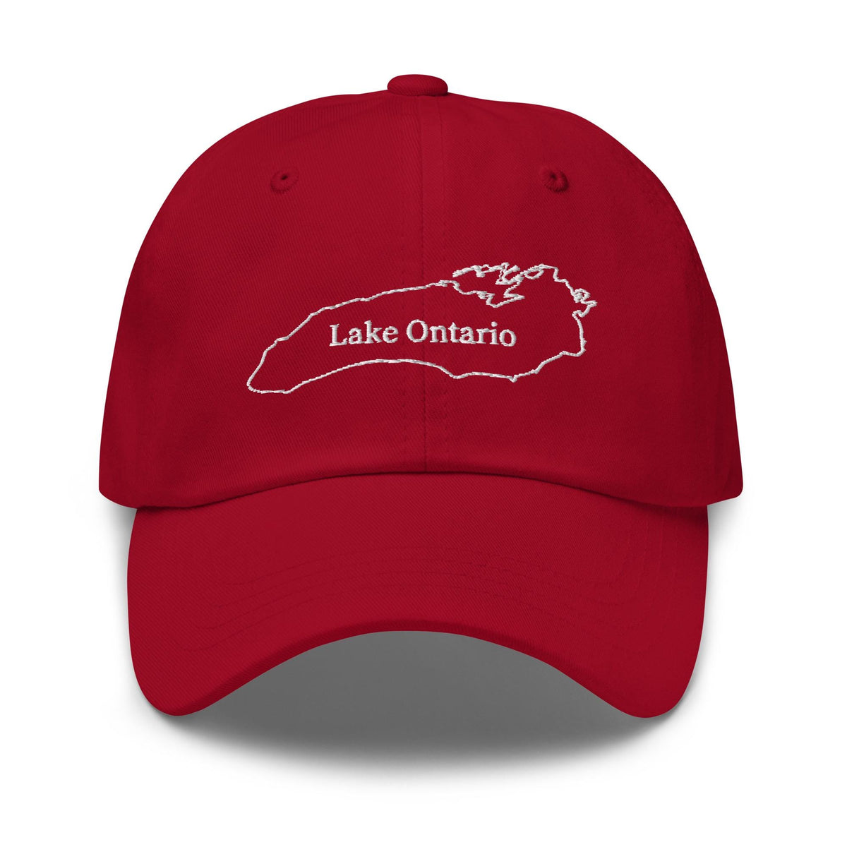 Lake Ontario Map Outline Dad Hat - Canadian Maple Leaf Cap, Now and Always