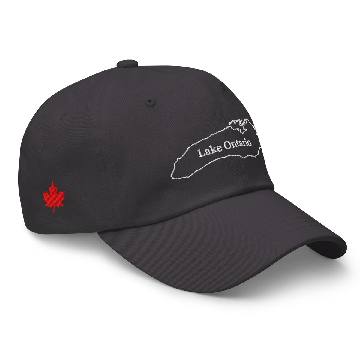 Lake Ontario Map Outline Dad Hat - Canadian Maple Leaf Cap, Now and Always