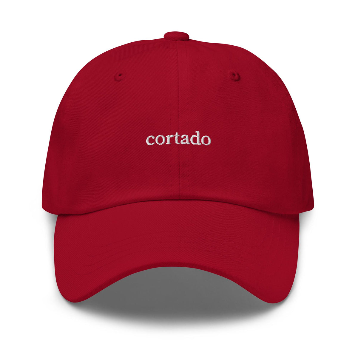 Cortado Cotton Embroidered Dad Hat - Minimalist Barista & Coffee Cap