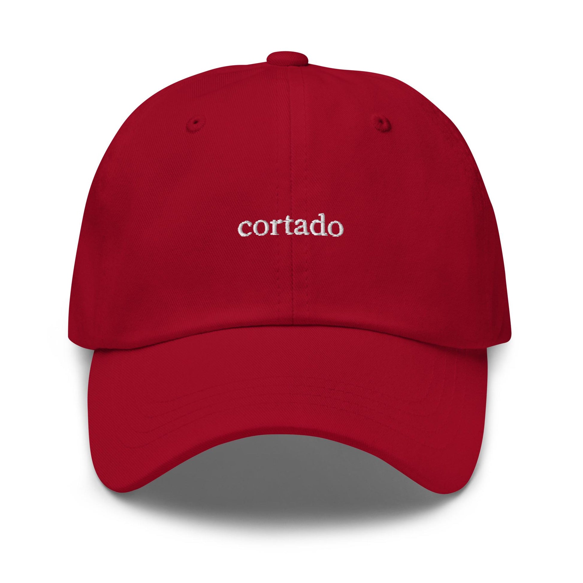 Cortado Cotton Embroidered Dad Hat - Minimalist Barista & Coffee Cap